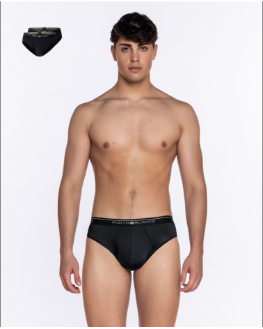 PACK 2 SLIPS MICROFIBRA PUNTO BLANCO BASIX 33674-10