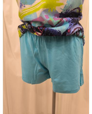 P121217 PIJAMA SRA MASSANA TALLAS: m, l; COLOR: turquesa Temporada: anteriores - Toda la lencería de noche de mujer
