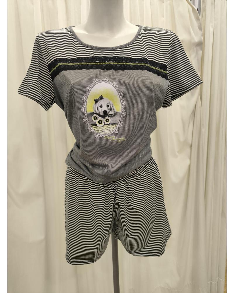 PIJAMA SRA MASSANA P141220 TALLAS: m, l, xl; COLOR: negro Temporada: verano 2014 - Toda la lencería de noche de mujer