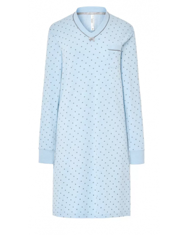 CAMISON LOHE TOPOS PICO Y251982 TALLAS: l, xl; COLOR: azul Temporada: invierno 25 - Toda la lencería de noche de mujer