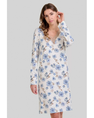 CAMISON LOHE FLORES PUNTILLA Y251294 TALLAS: s, m, l, xl; COLOR: unico Temporada: invierno 25 - Toda la lencería de