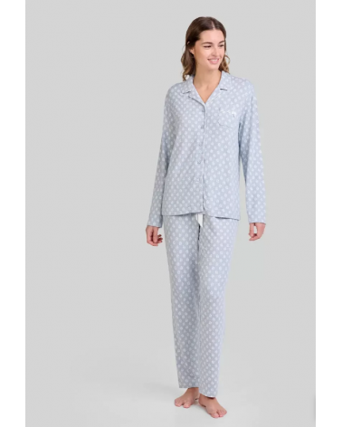 PIJAMA MUJER LOHE ABIERTO HOJAS Y251191 TALLAS: s, m, l, xl; COLOR: unico Temporada: invierno 25 - Toda la lencería de