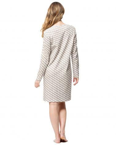 CAMISON SEÑORETTA HOJAS 252101 TALLAS: l, xl, xxl, 3xl; COLOR: beige Temporada: invierno 25 - Toda la lencería de noche