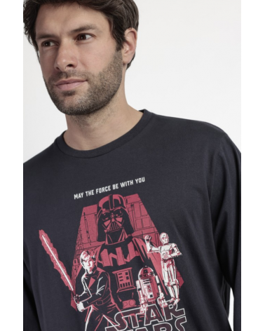PIJAMA HOMBRE STAR WARS 63478 TALLAS: s, m, l, xl, xxl; COLOR: unico Temporada: invierno 25 - Hombre Ropa Interior y