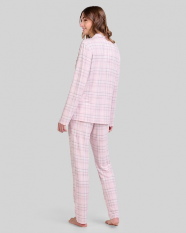 PIJAMA MUJER LOHE CUADROS ABIERTO Y251184