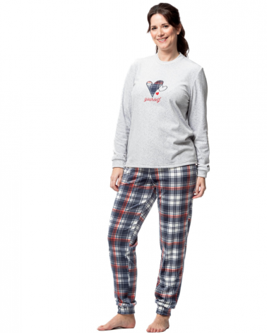 PIJAMA MUJER EGATEX TERCIPELO 252542 TALLAS: m, l, xl; COLOR: unico Temporada: invierno 25 - Toda la lencería de noche