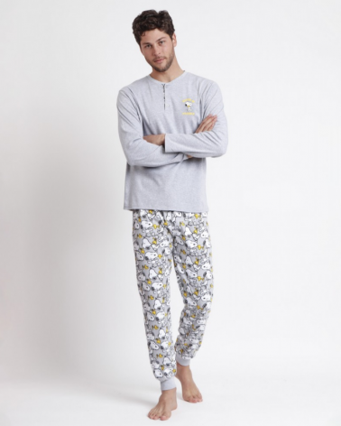 PIJAMA HOMBRE PEANUTS SNOOPY 62014-0 TALLAS: s, m, l; COLOR: unico Temporada: invierno 25 - Hombre Ropa Interior y baño