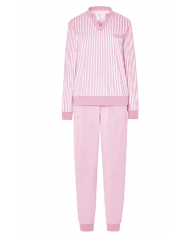PIJAMA MUJER LOHE RAYAS MICROPOLAR Y251589 TALLAS: s, m, l; COLOR: unico Temporada: invierno 25 - Toda la lencería de