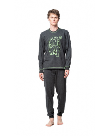 PIJAMA HOMBRE SOY HULK 252647 TALLAS: s, m, l, xl; COLOR: negro Temporada: invierno 25 - Hombre Ropa Interior y baño