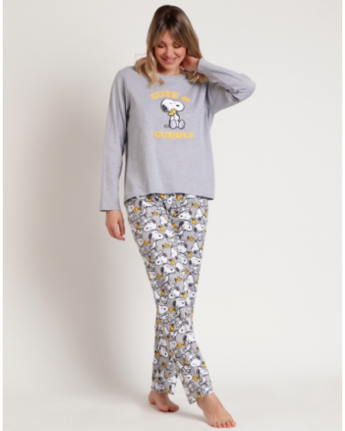 PIJAMA MUJER PEANUTS SNOOPY 62444-0 TALLAS: s, m, l, xl; COLOR: unico Temporada: invierno 25 - Toda la lencería de