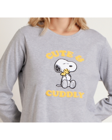 PIJAMA MUJER PEANUTS SNOOPY 62444-0 TALLAS: s, m, l, xl; COLOR: unico Temporada: invierno 25 - Toda la lencería de