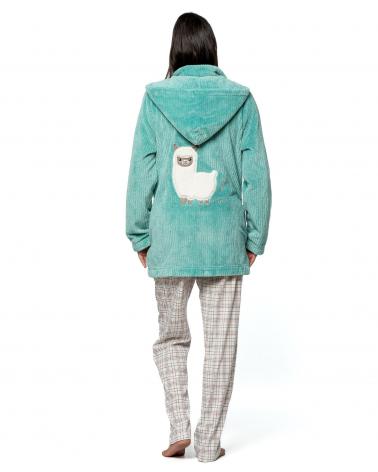 CHAQUETA SEÑORETTA CAPUNCHA DETALLE ANIMAL 252113 TALLAS: s, m, l; COLOR: unico Temporada: invierno 25 - Toda la