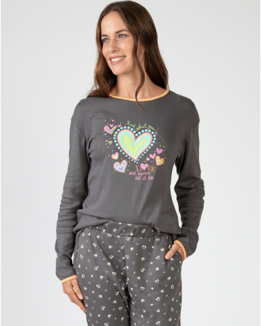 PIJAMA MUJER MASSANA ALGODON P751201 TALLAS: m, l; COLOR: unico Temporada: invierno 25 - Toda la lencería de noche de