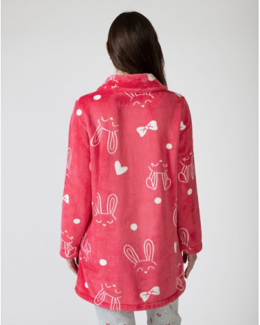 CHAQUETA MUJER HOME MASSANA CORAZONES L756224 TALLAS: s, m, l; COLOR: rojo Temporada: invierno 25 - Toda la lencería de