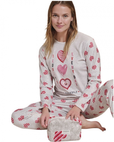 PIJAMA M UJER MASSANA CORAZONES