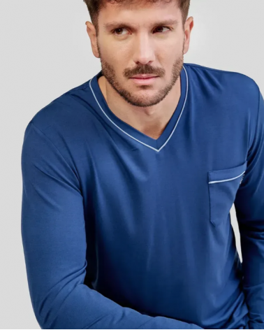 PIJAMA HOMBRE MODAL LOHE Y255153 TALLAS: m, l, xl; COLOR: marino Temporada: invierno 25 - Hombre Ropa Interior y baño