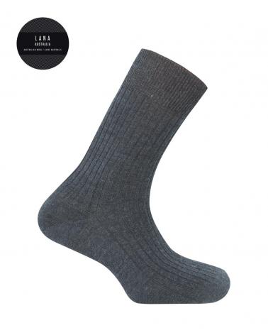 Caja 6 calcetines Lana Australia Punto Blanco 13300-10 COLOR: gris, negro, marrón, marino; TALLAS: 11, 10 ½, 11 ½  -