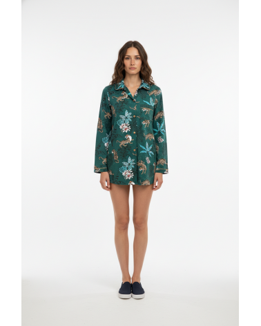 CAMISOLA SEÑORETTA MANGA LARGA TIGRES 222120 TALLAS: m; COLOR: verde Temporada: inv22 - Toda la lencería de noche de