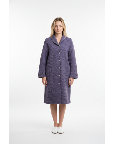 BATA PUNTO MUJER EGATEX 172553 TALLAS: s, m, l, xl, xxl; COLOR: malva Temporada: inv18 - Toda la lencería de noche de