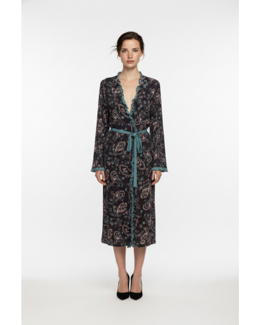 BATA MUJER CRUZADA TEJIDO FINO MARCA EGATEX MENTA 132408 TALLAS: m, l, xl; COLOR: unico Temporada: inv 2013 - Toda la