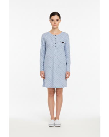 CAMISON SEÑORETTA MANGA LARGA 172104 OSOS TALLAS: m, l, xl, xxl, 3xl; COLOR: azul Temporada: inv18 - Toda la lencería