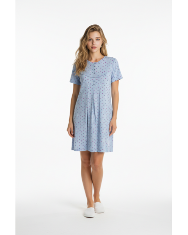 camison MANGA CORTA SEÑORETTA CIRCULOS 112117 TALLAS: m, l, xl, xxl; COLOR: azul Temporada: anteriores -   - PEPI GUERRA