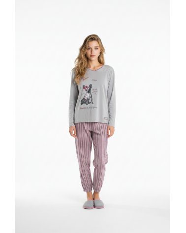 PIJAMA MUJER MARCA MASSANA VISCOSA P611230 TALLAS: m, l; COLOR: perla Temporada: anteriores - Toda la lencería de noche