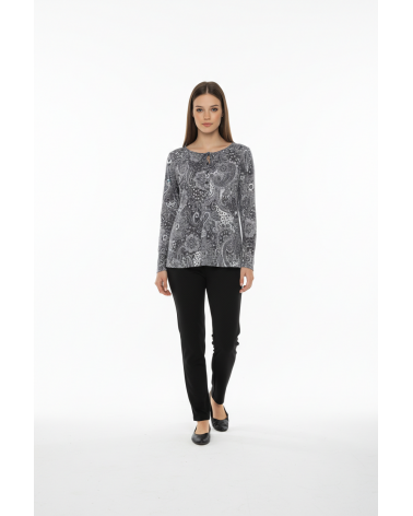 PIJAMA MUJER TAPETA MARCA MASSANA CACHEMIR P621278 TALLAS: m, l, xl, xxl; COLOR: negro Temporada: invierno 2012 - Toda