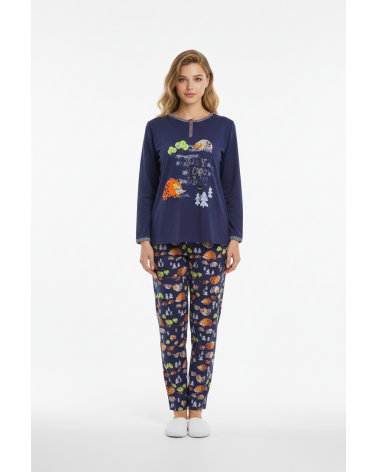 PIJAMA MUJER ERIZO M ARCA MASSANAP641237 TALLAS: m, l, xl; COLOR: marino Temporada: invierno 2014-15 - Toda la lencería