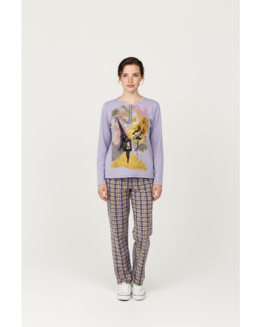 PIJAMA MUER MARCA MASSANA "PARIS" P621247 TALLAS: m, l, xl, xxl; COLOR: lila Temporada: invierno 2012 - Toda la