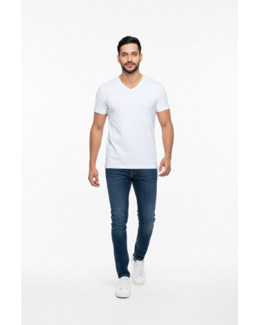 CAMISETA ABANADERADO ESCOTE CUELLO PICO 508 COLOR: blanco; TALLAS: 48, 52, 60 Temporada: anteriores - Hombre Ropa