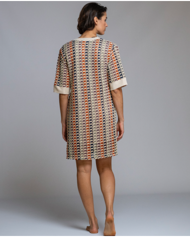 VESTIDO MANGA CORTA SEÑORETTA CROCHET 261156 TALLAS: m; COLOR: unico Temporada: verano 2026 - Ropa de mujer  - PEPI
