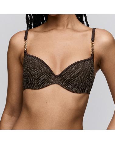 TOP BIKINI COPA C SARDA JANJA 3601623 COLOR: azul, chocolate; TALLAS: 90, 95, 100, 85 Composición: poliéster