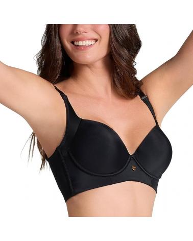 SUJETADOR COVER BRA LEONISA COPA D 11970 COLOR: negro, piel; TALLAS: 90, 95, 100, 105 Composición: poliamida, elástano;