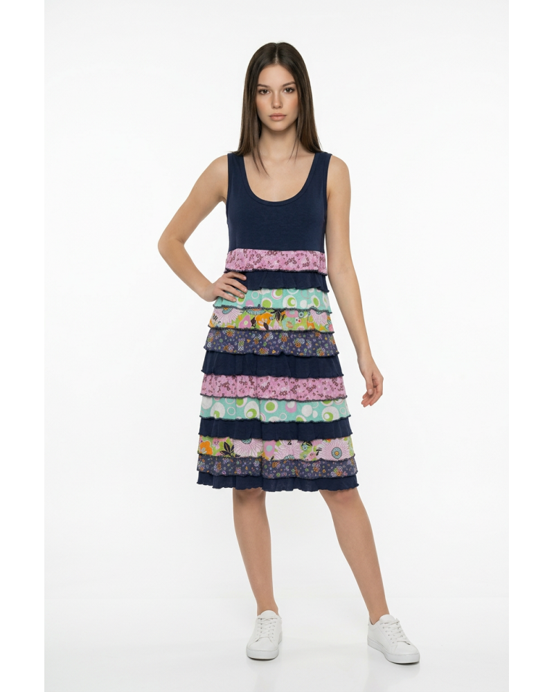 131333 VESTDO SEÑORETTA ALGODON 131333 TALLAS: m, l, xl, xxl; COLOR: azul Temporada: primavera-verano 2013 - Ropa de