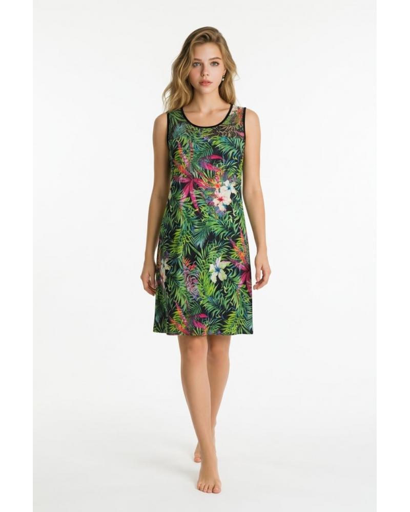 VESTIDO EGATEX ESTAMPADO 171556 TALLAS: s, m, l, xl, xxl; COLOR: verde Composición: poliéster, elástano; Temporada: