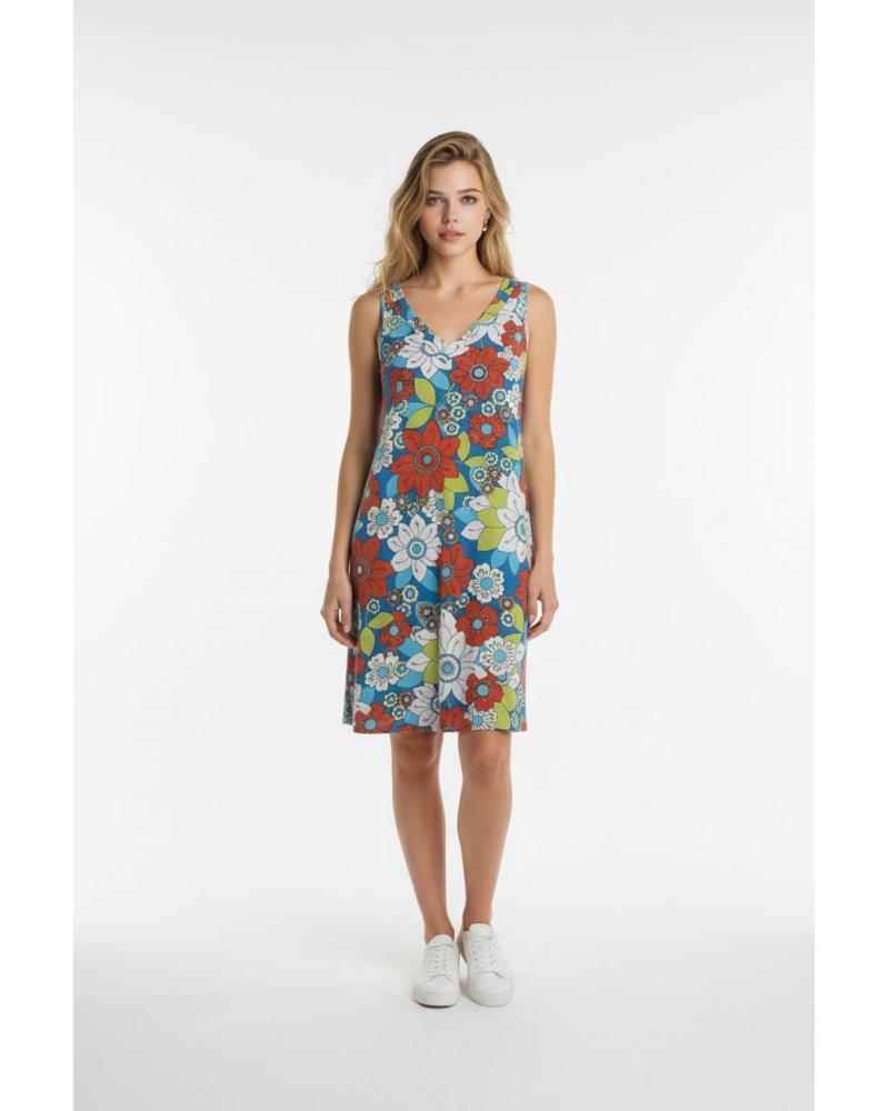 VESTIDFO EGATEX HIPPIE 71577 TALLAS: s; COLOR: azul, rosa Composición: viscosa, elástano; Temporada: anteriores -   -