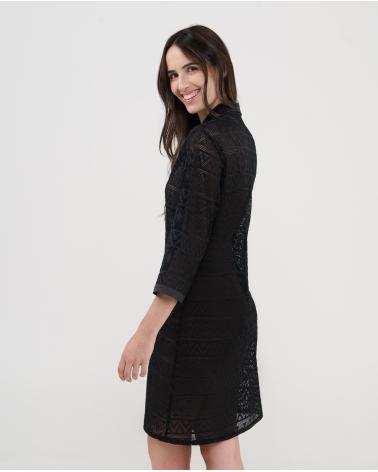 KAFTAN MUJER LOHE DESAGUJADO V268451 TALLAS: m, l, xl; COLOR: negro Composición: poliéster, elástano; Temporada: verano