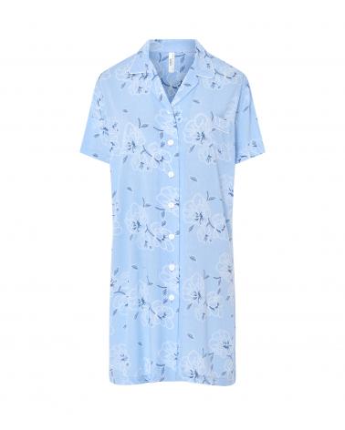 CAMISON LOHE FLORES ABIERTO V263994 TALLAS: m, l, xl; COLOR: azul Temporada: verano 2026 - Toda la lencería de noche de