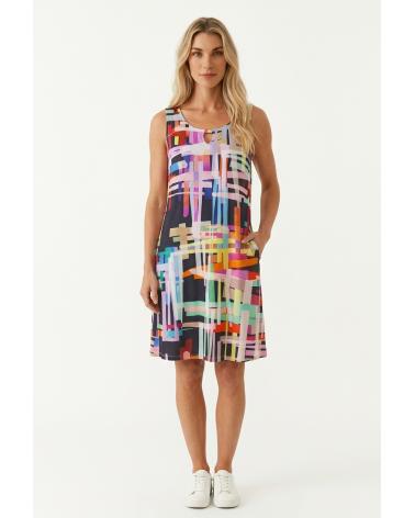 vestido señoretta SIN MANGAS 181205 TALLAS: m, l, xl, xxl, 3xl; COLOR: unico Composición: viscosa, elástano; Temporada: