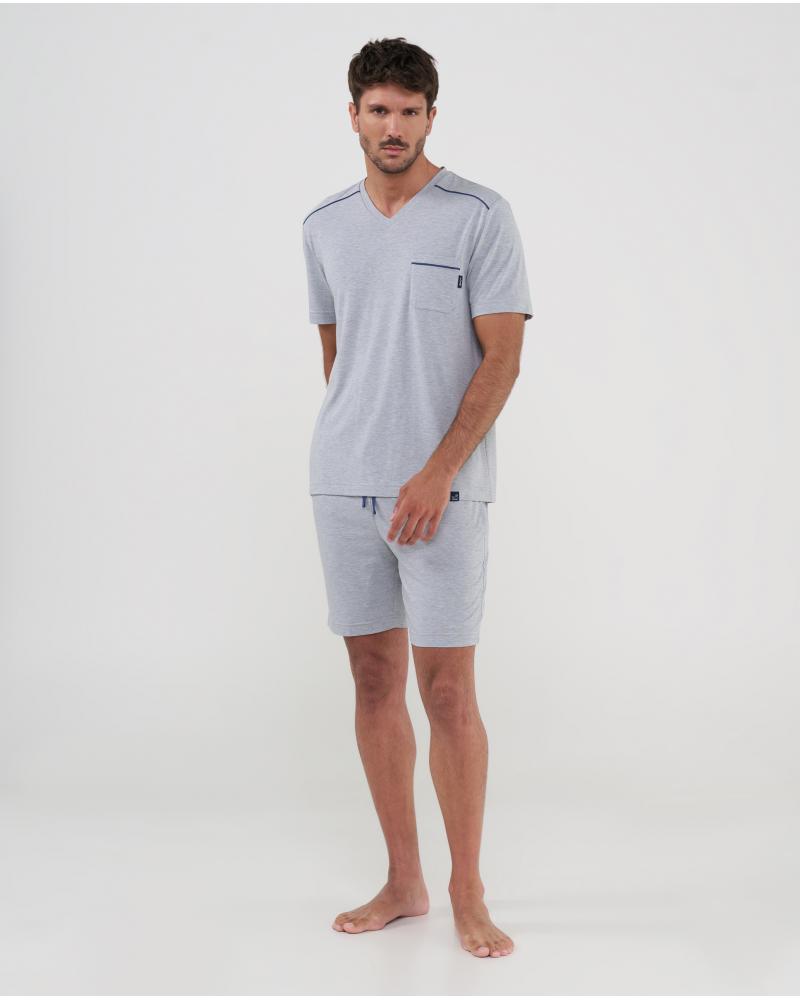 PIJAMA HOMBRE LOHE MODAL V265170 COLOR: gris; TALLAS: m, l, xl Temporada: verano 2026 - Hombre Ropa Interior y baño