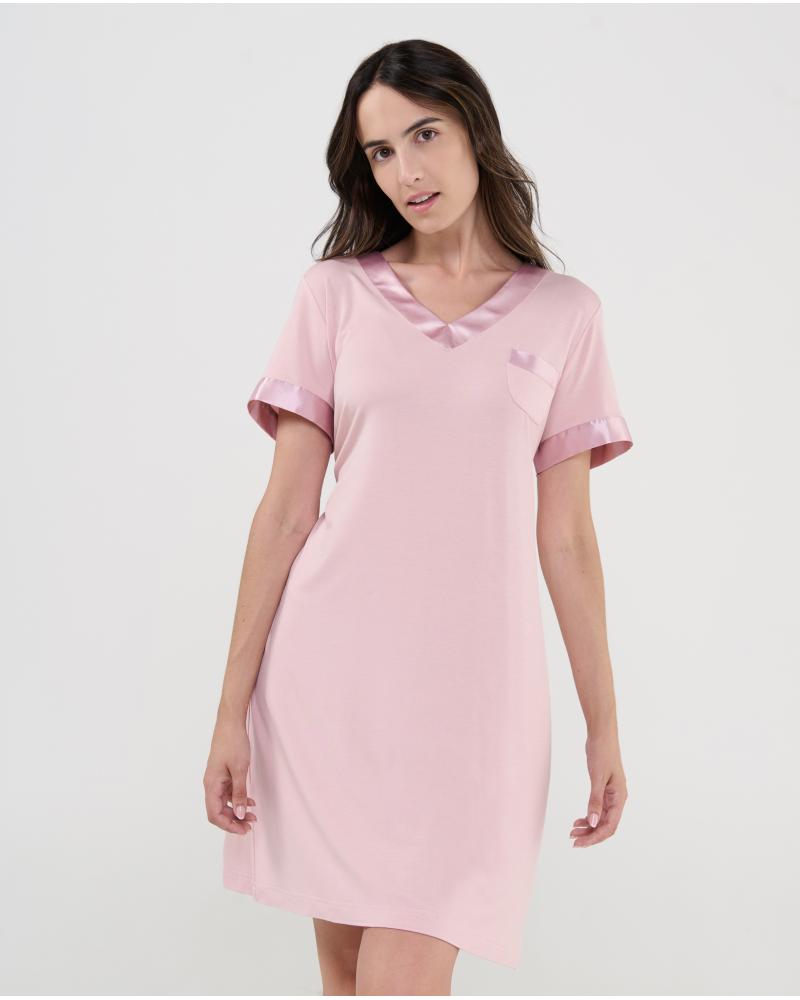 CAMISON MC LOHE MODAL RASO V263988 TALLAS: m, l, xl; COLOR: rosa Composición: modal, elástano -   - PEPI GUERRA