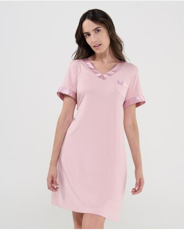 CAMISON MC LOHE MODAL RASO V263988 TALLAS: m, l, xl; COLOR: rosa Composición: modal, elástano -   - PEPI GUERRA