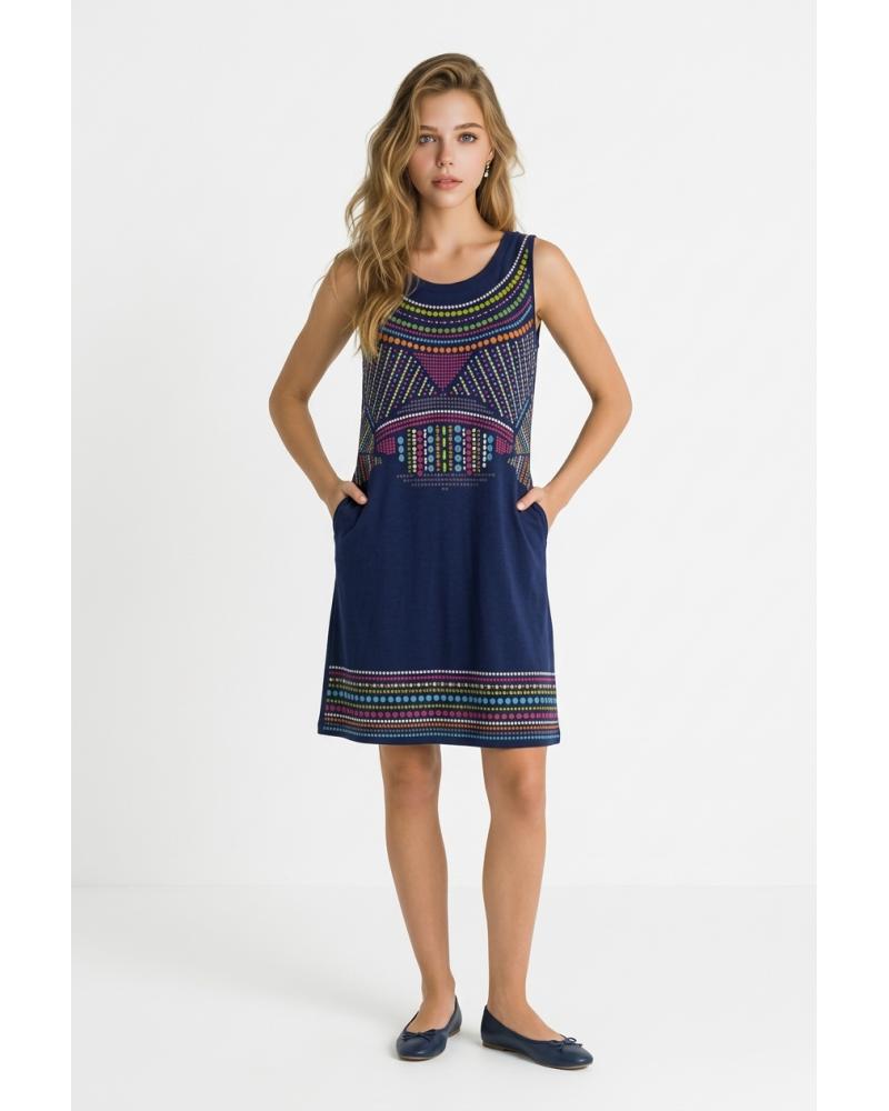 VESTIDO EGATEX africa 141521 TALLAS: s, m, l, xl, xxl; COLOR: marino Temporada: verano 2014 - Ropa de mujer  - PEPI