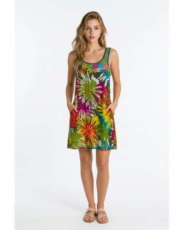vestido señoretta ESTAMPADO Y BORDADO 171311 TALLAS: m, l, xl, xxl; COLOR: unico Temporada: ver17 - Ropa de mujer  -