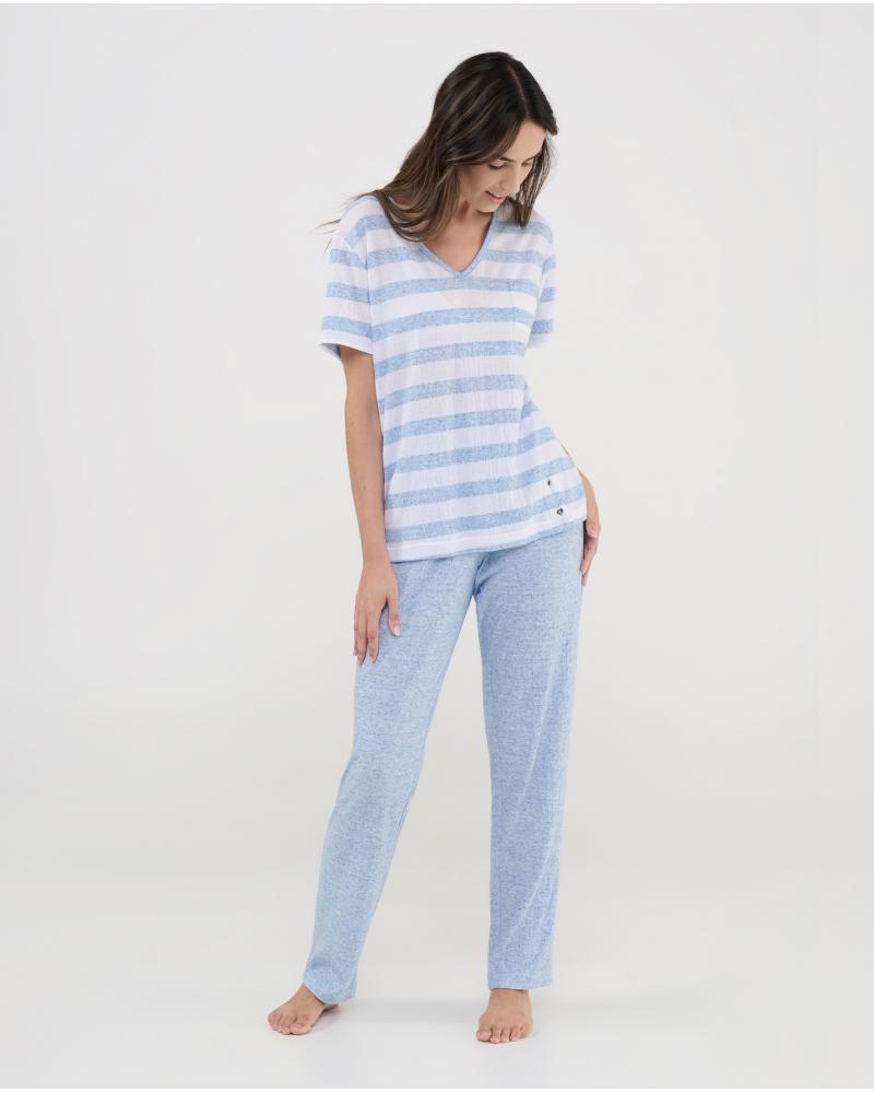 PIJAMA MANGA LARGA RAYAS VIGORE V263183 TALLAS: s, m, l, xl, xxl, 3xl; COLOR: unico Temporada: verano 2026 - Toda la