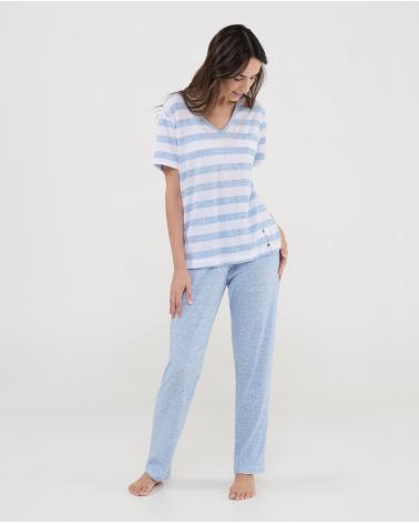 PIJAMA MANGA LARGA RAYAS VIGORE V263183 TALLAS: s, m, l, xl, xxl, 3xl; COLOR: unico Temporada: verano 2026 - Toda la