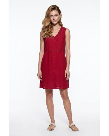 VESTIDO ROJO MASSANA L227419 VESTIDO TALLAS: m, l; COLOR: rojo Composición: algodón; Temporada: ver23 - Ropa de mujer 