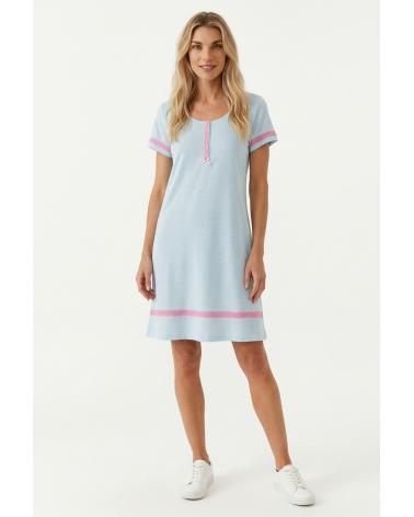 camison señoretta ALGODON 161134 TALLAS: m, xl, xxl, 3xl; COLOR: azul Composición: poliéster, algodón; Temporada: ve16