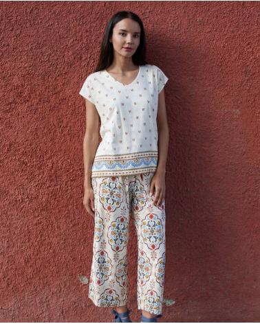 PIJAMA MUJER PANTALON LARGO SEÑORETTA 261107 TALLAS: m, l, xl; COLOR: unico Composición: algodón; Temporada: verano